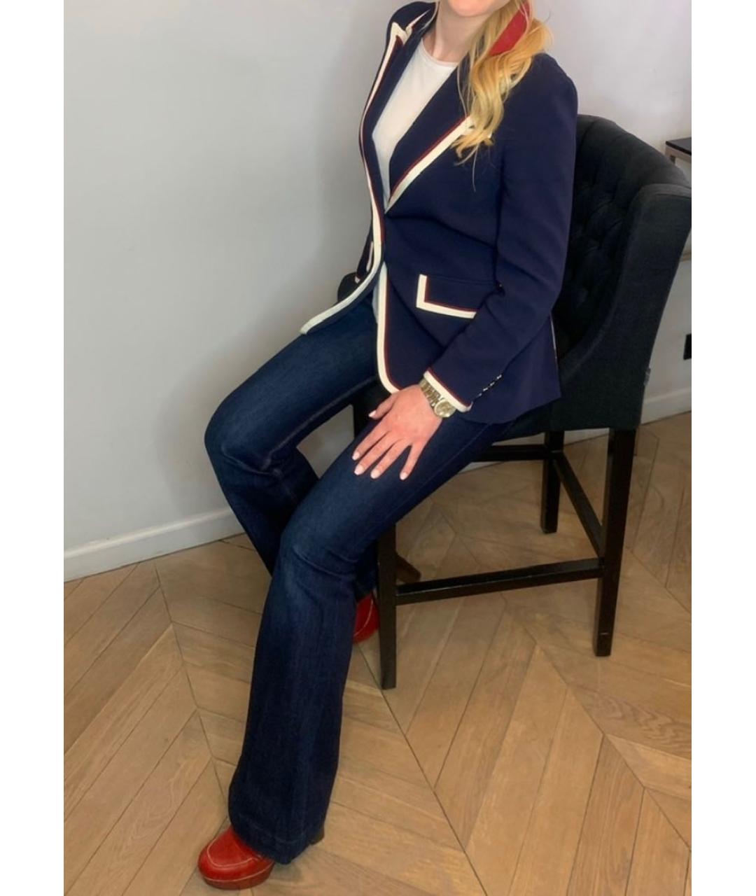 GUCCI Темно-синий вискозный жакет/пиджак, фото 5