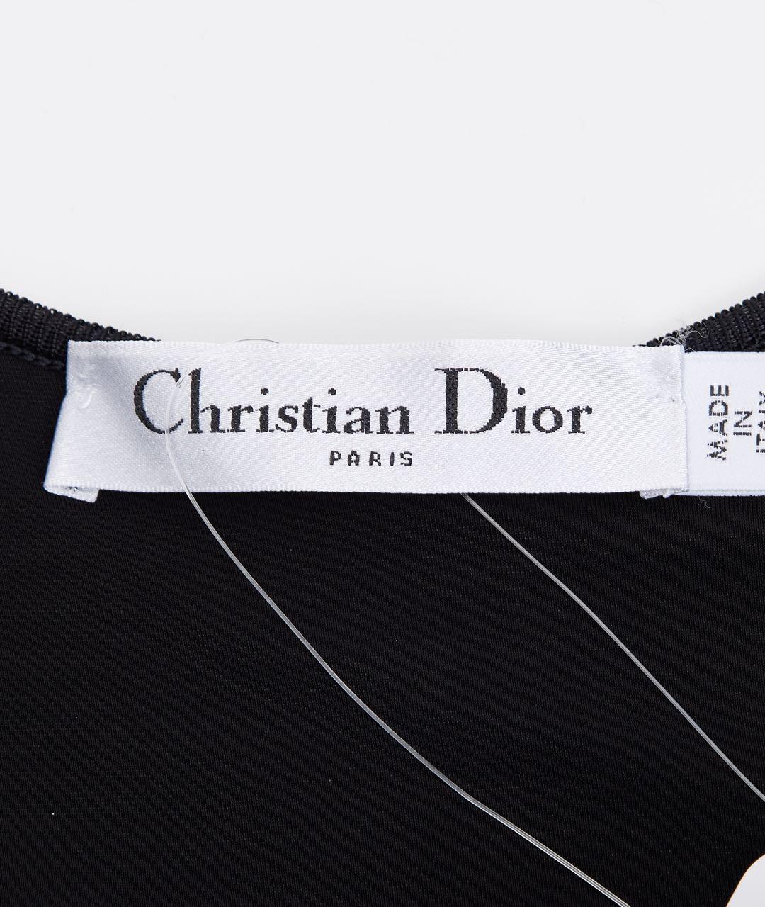 CHRISTIAN DIOR Черное вискозное повседневное платье, фото 3