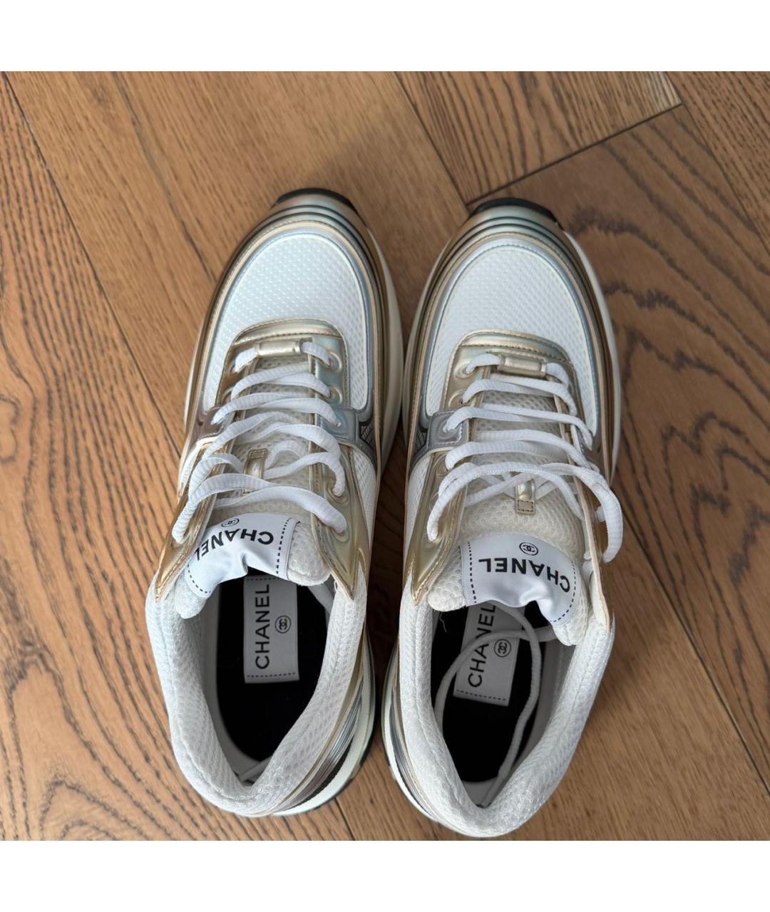 CHANEL Золотые кроссовки, фото 7