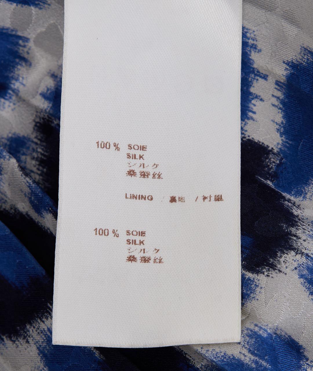 LOUIS VUITTON Синяя шелковая юбка мини, фото 3