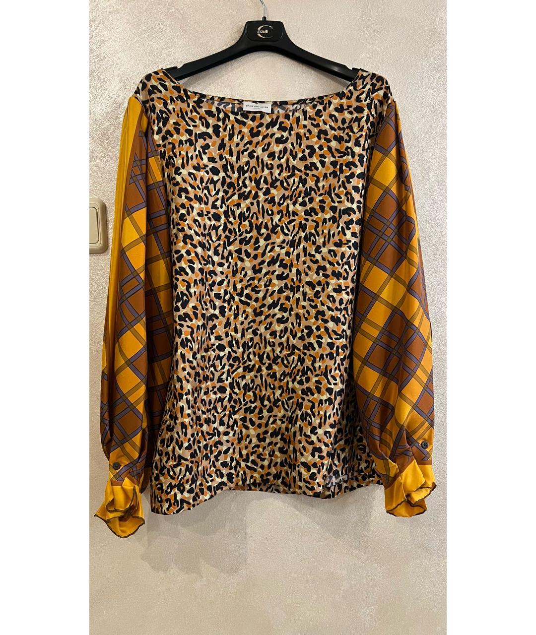 DRIES VAN NOTEN Мульти шелковая блузы, фото 8