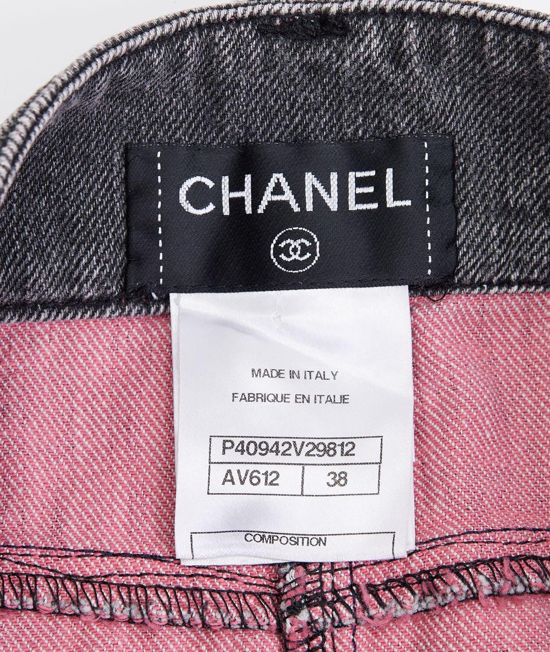 CHANEL Серая хлопковая юбка мини, фото 3