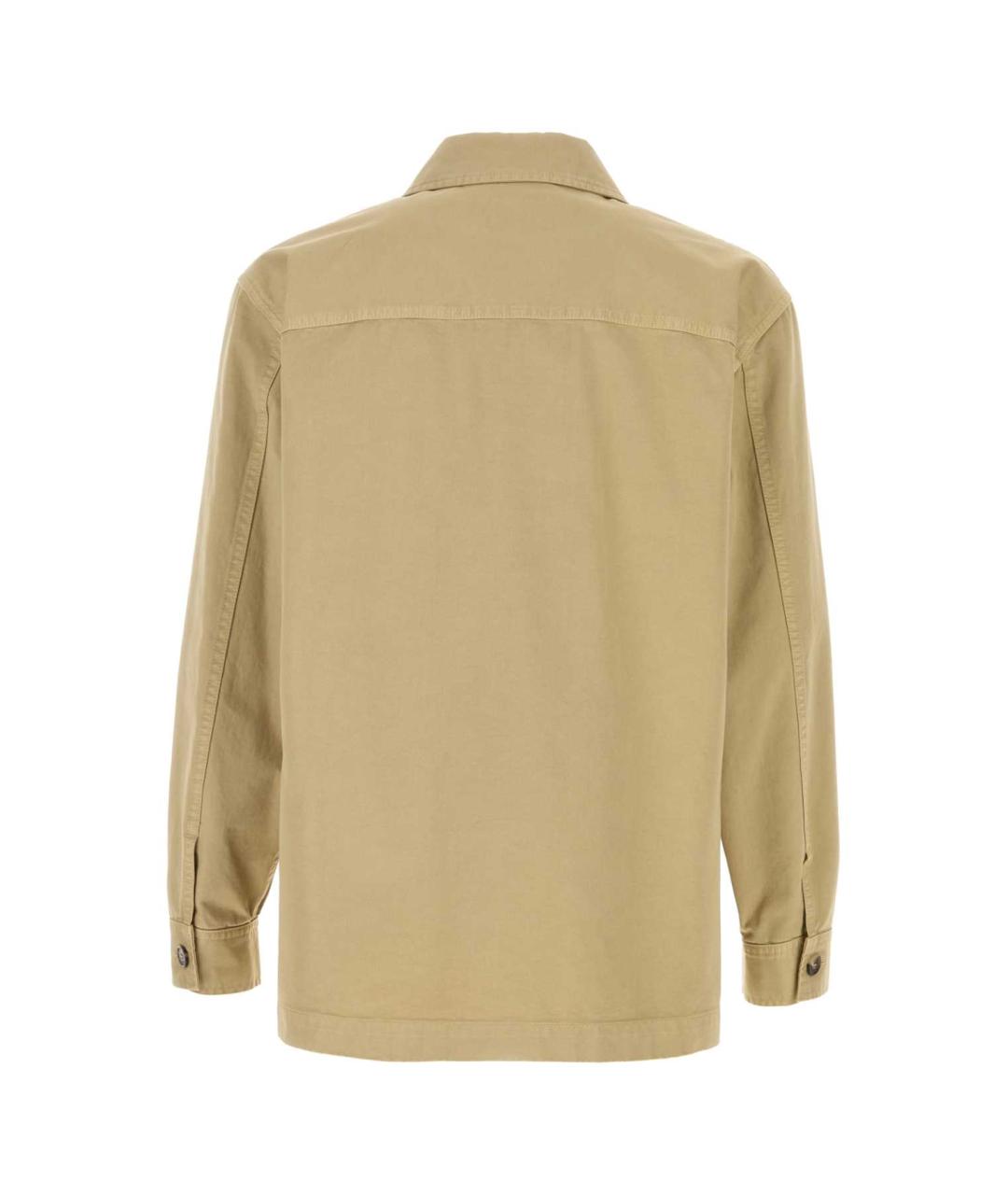SAINT LAURENT Бежевая хлопковая кэжуал рубашка, фото 2