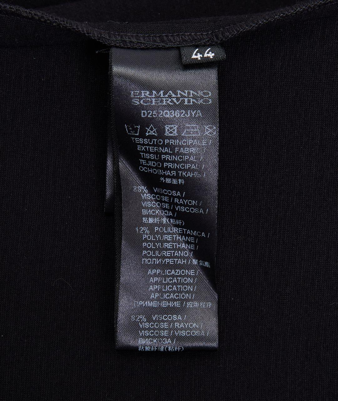 ERMANNO SCERVINO Черное вискозное повседневное платье, фото 3