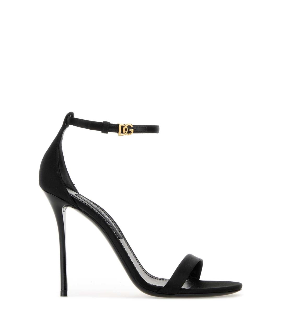 DOLCE&GABBANA Черные текстильные босоножки, фото 1