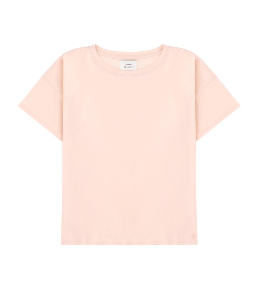 LOULOU STUDIO Розовая хлопковая футболка, фото 1