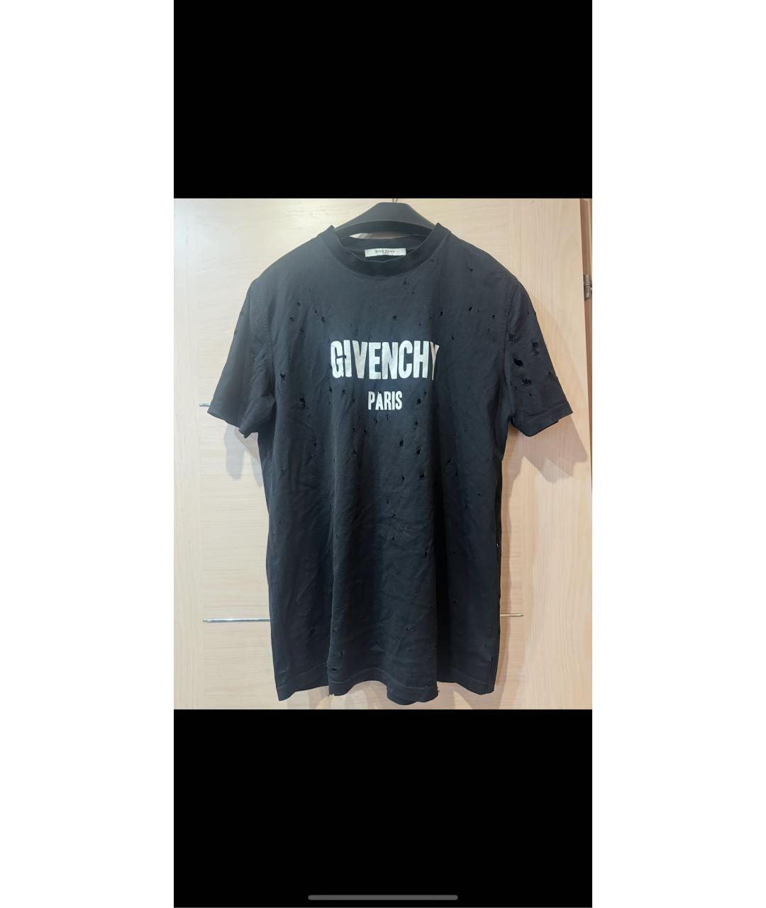 GIVENCHY Черная хлопковая футболка, фото 2