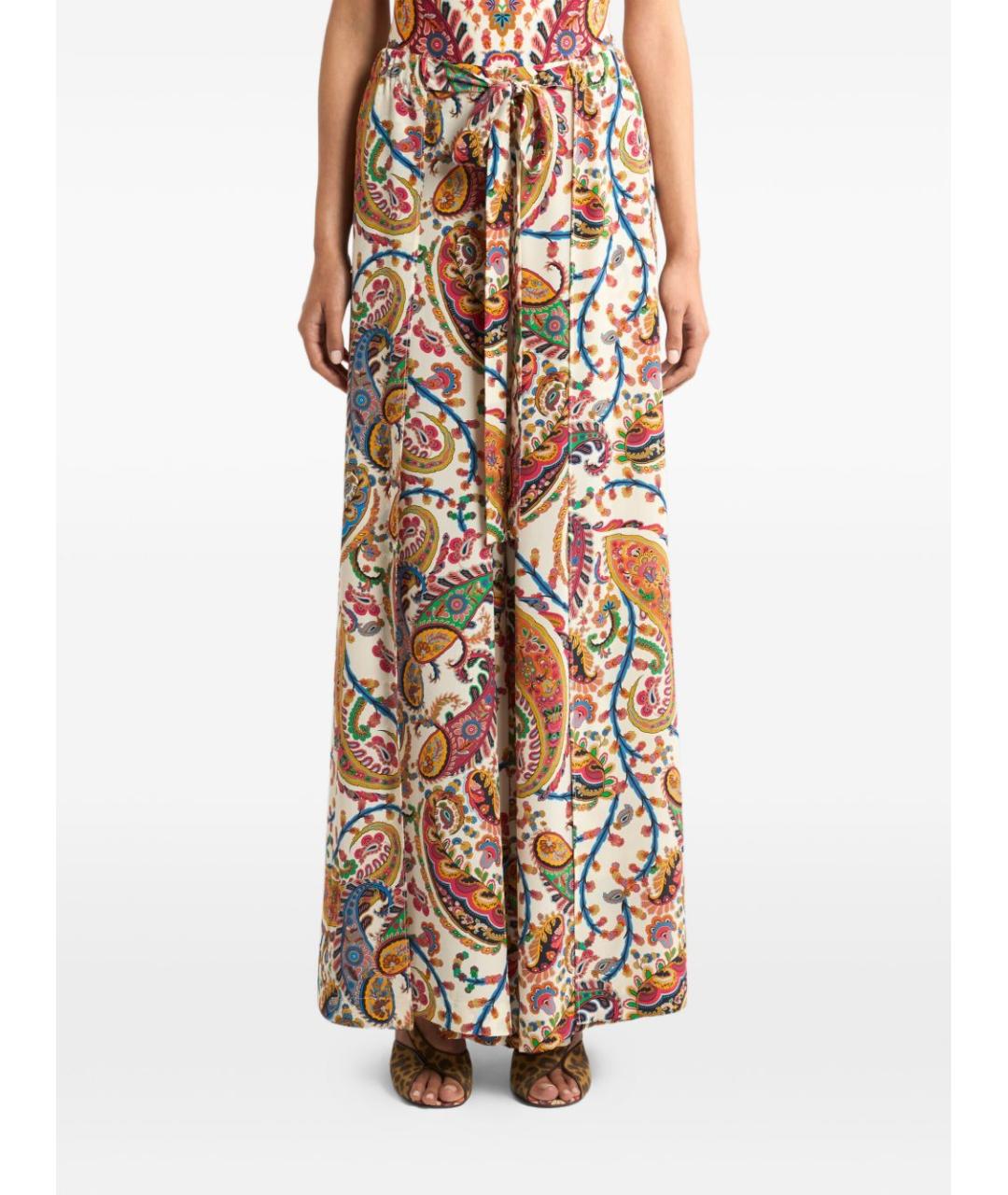 ETRO Мульти вискозные прямые брюки, фото 4