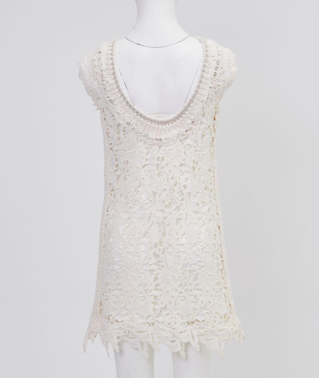 ERMANNO SCERVINO Бежевый хлопковый сарафан, фото 2