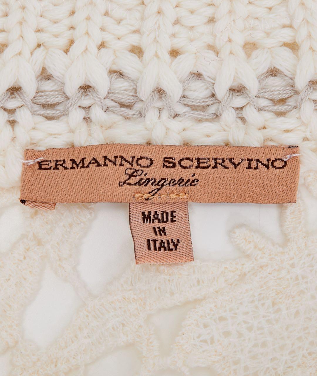 ERMANNO SCERVINO Бежевый хлопковый сарафан, фото 4