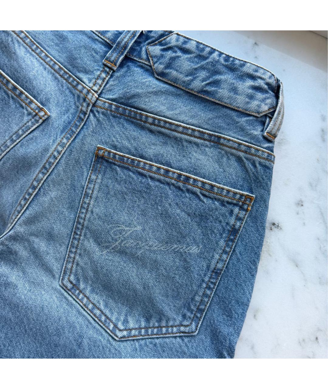 JACQUEMUS Синие хлопковые прямые джинсы, фото 7