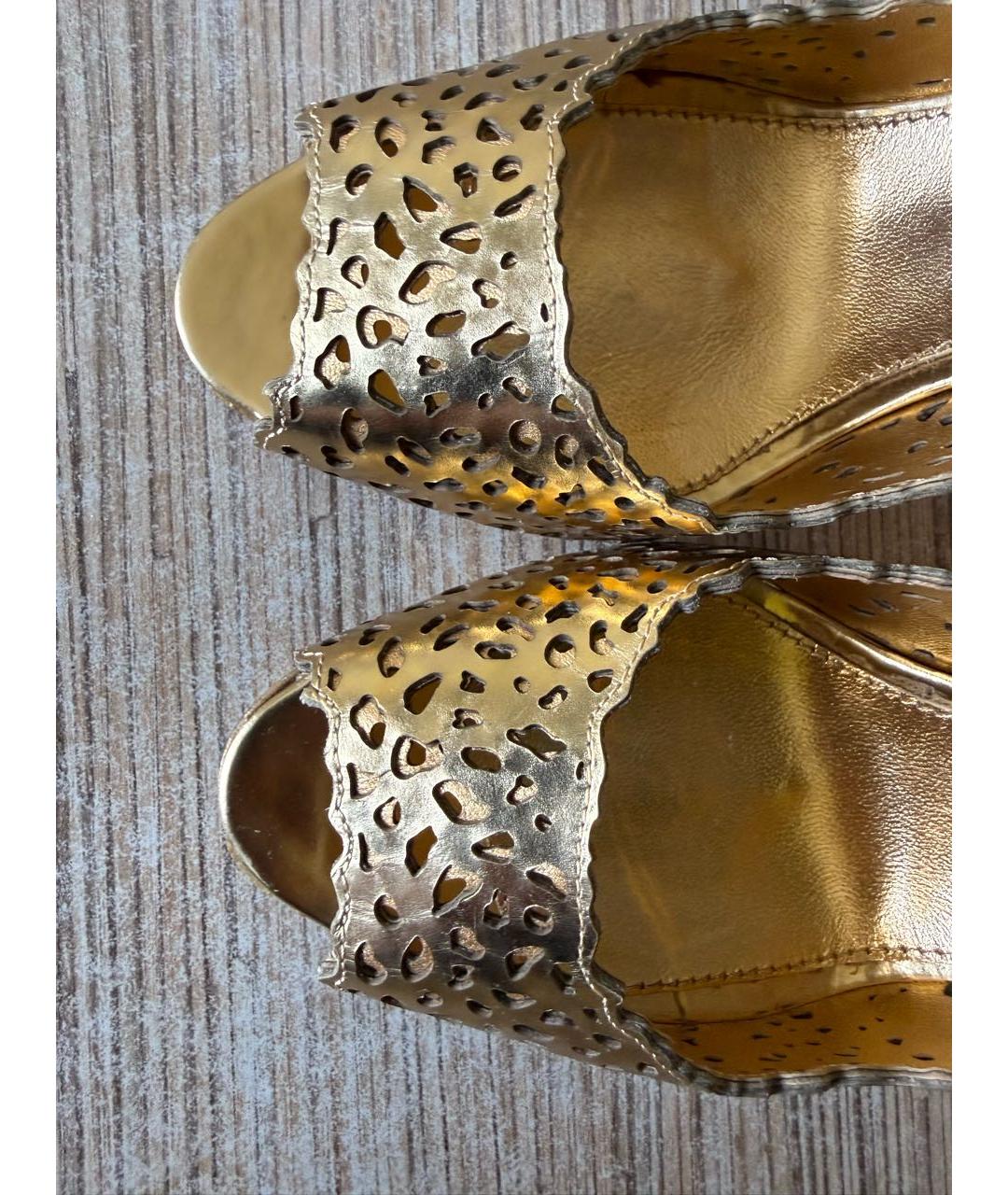 SERGIO ROSSI Золотые туфли, фото 4