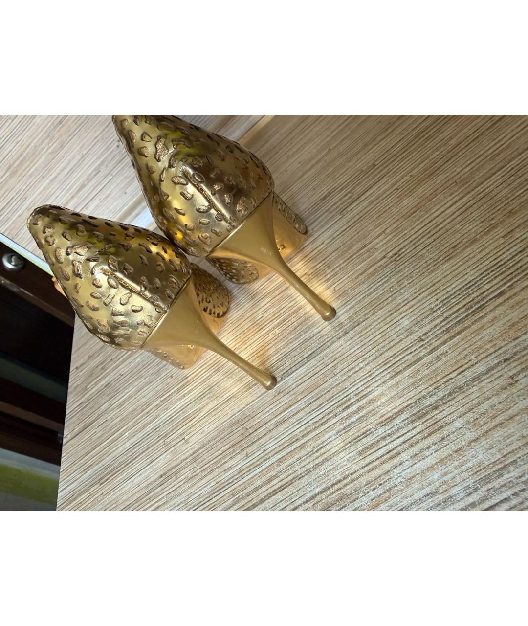 SERGIO ROSSI Золотые туфли, фото 3