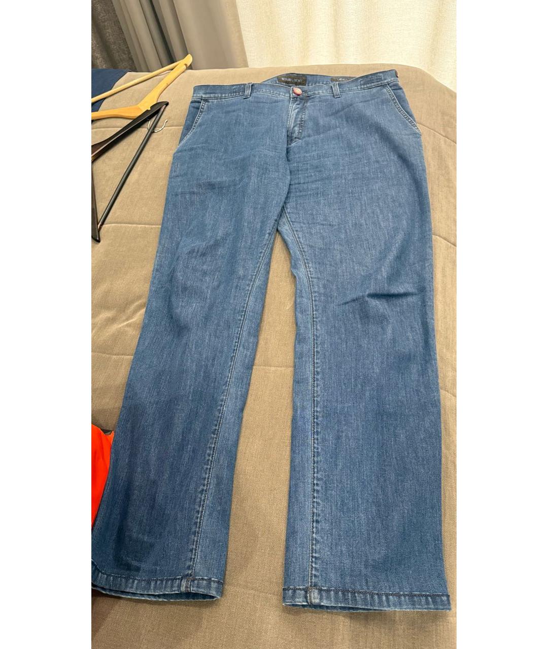Richard Mille Синие хлопковые прямые джинсы, фото 5