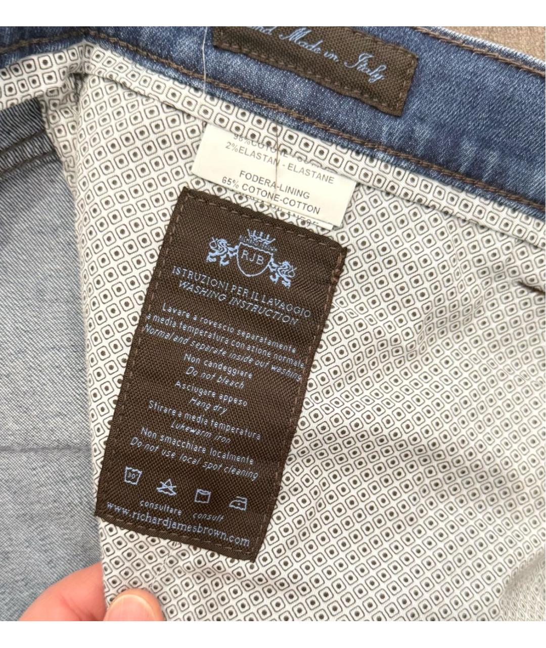 Richard Mille Синие хлопковые прямые джинсы, фото 4