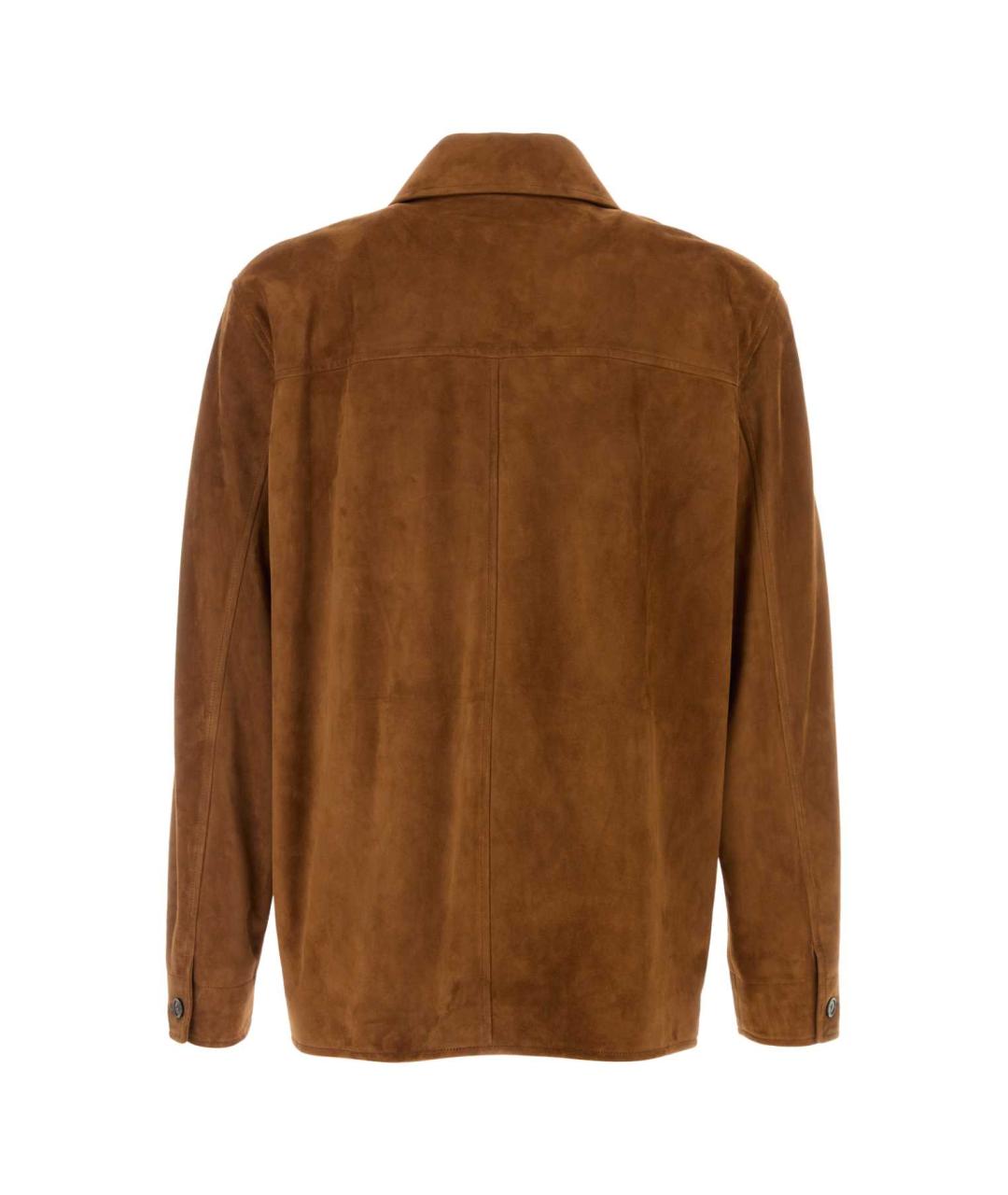 SAINT LAURENT Коричневая замшевая куртка, фото 2