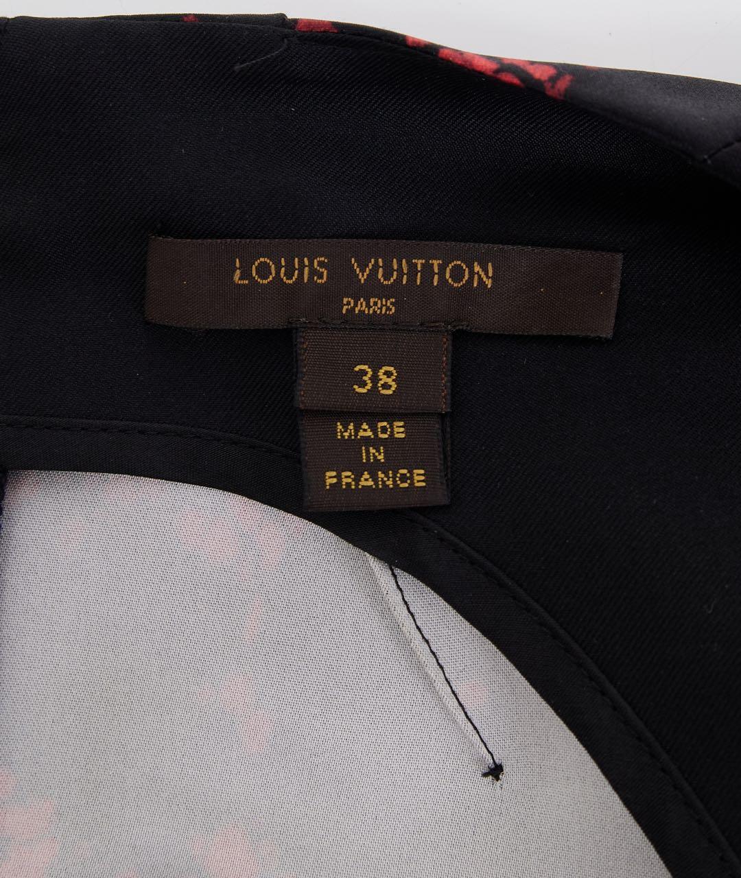 LOUIS VUITTON Черное шелковое повседневное платье, фото 3