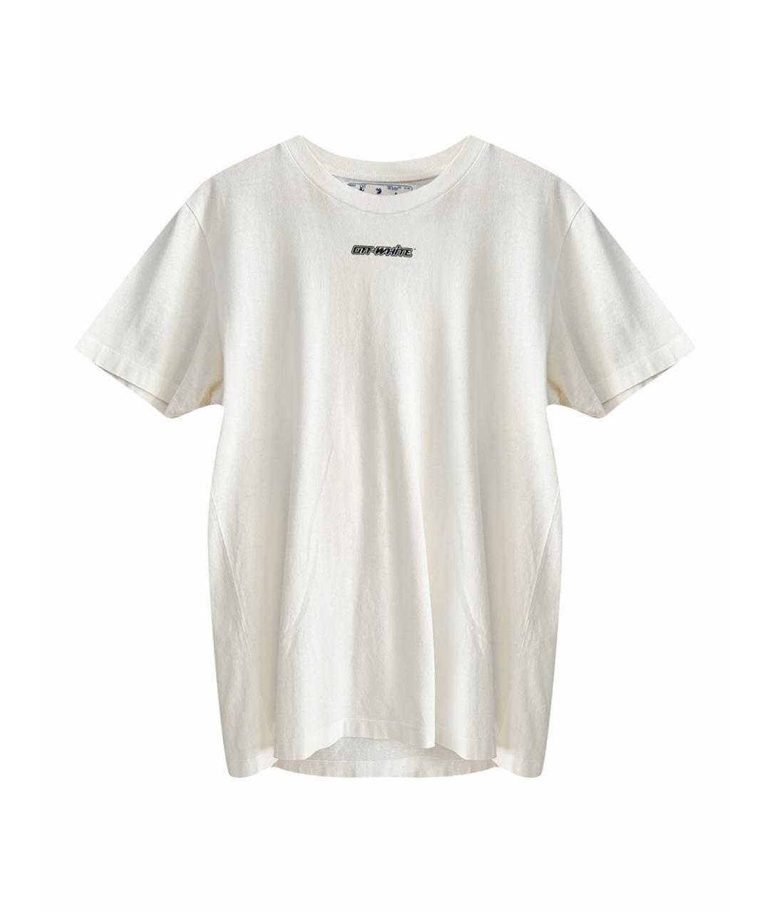 OFF-WHITE Белая хлопковая футболка, фото 1