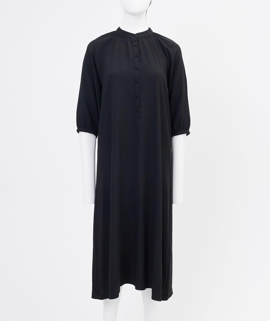 CELINE Черное ацетатное повседневное платье, фото 5