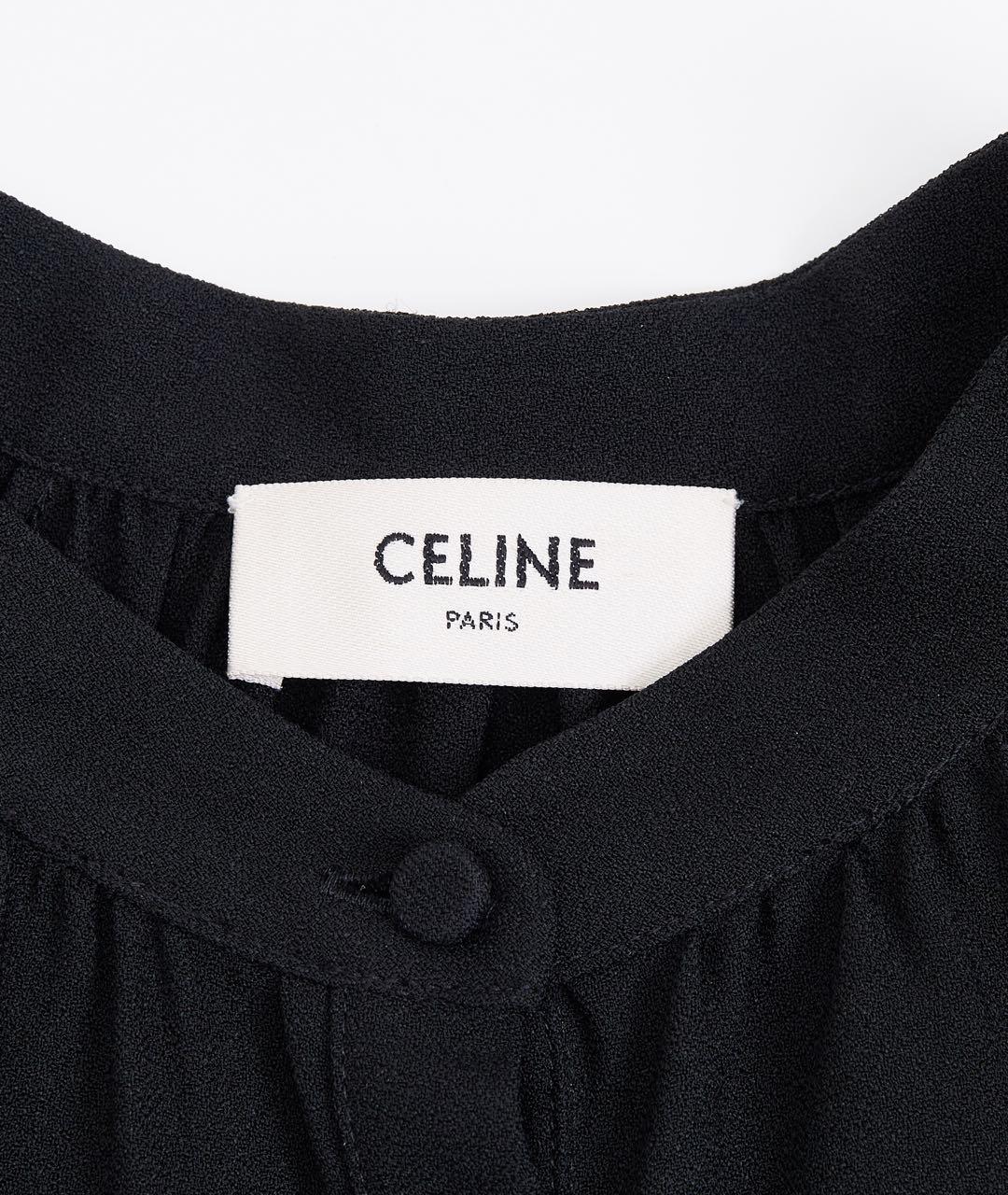 CELINE Черное ацетатное повседневное платье, фото 4