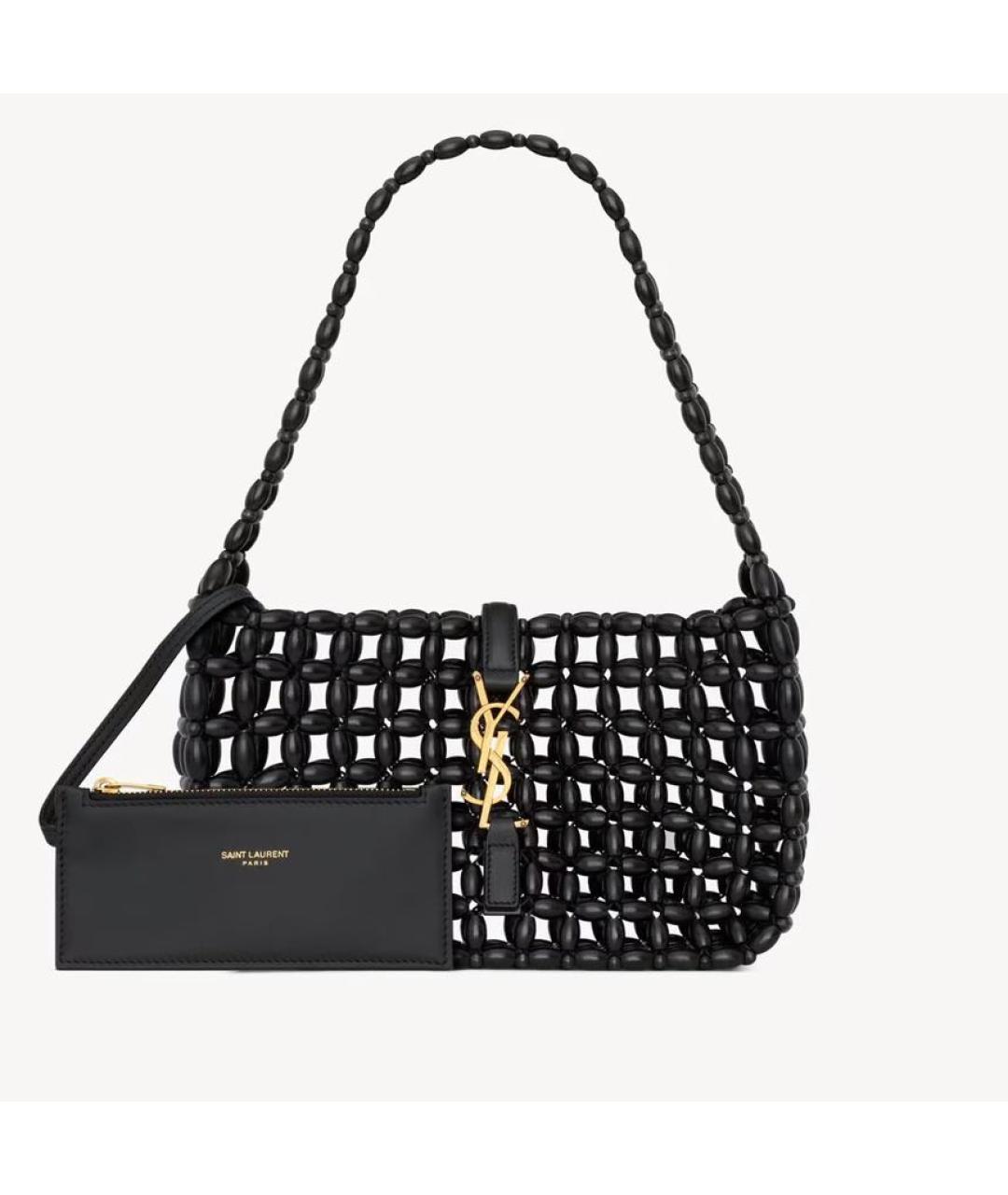 SAINT LAURENT Черная сумка с короткими ручками, фото 2