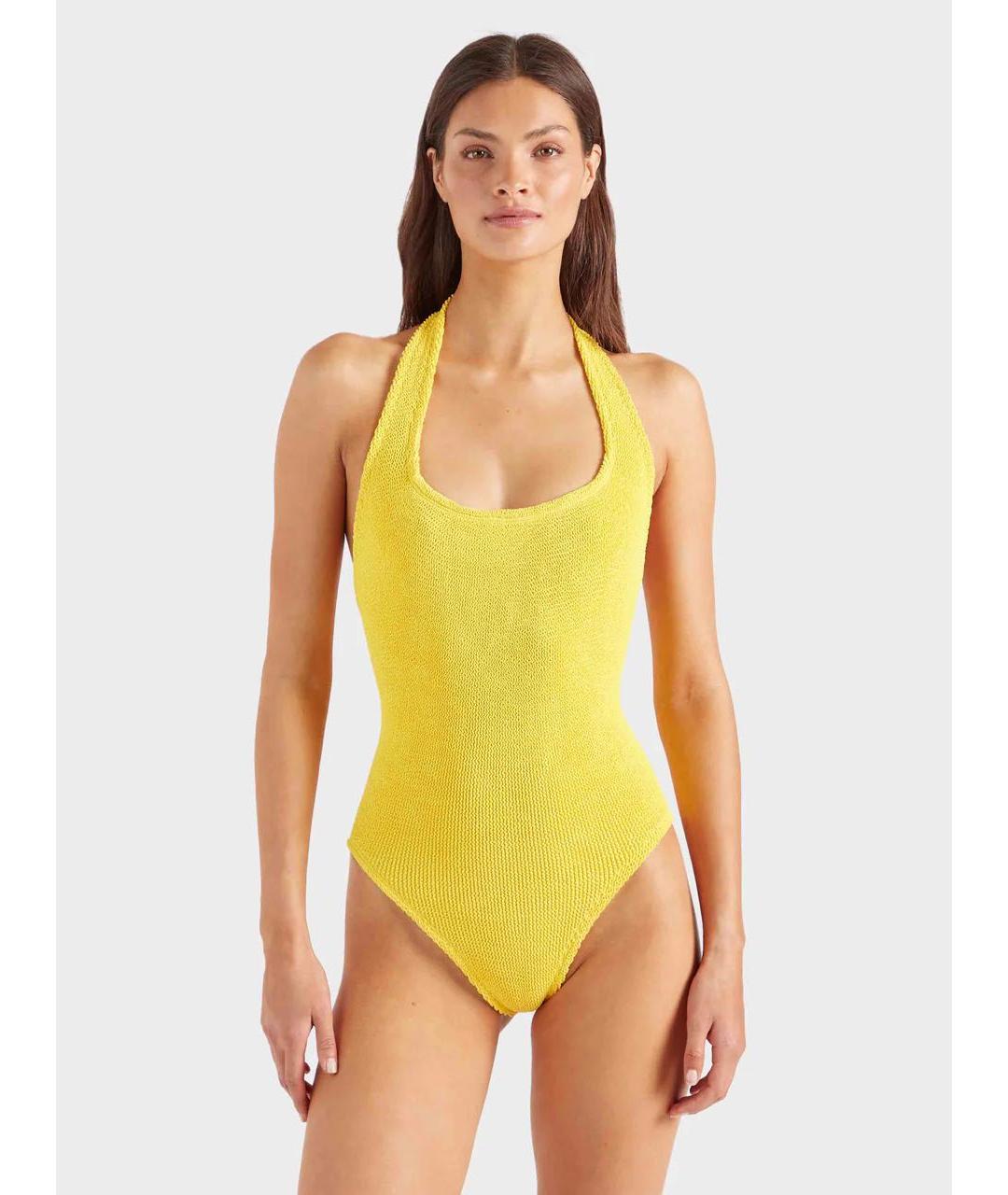 HUNZA G Желтый купальник, фото 3