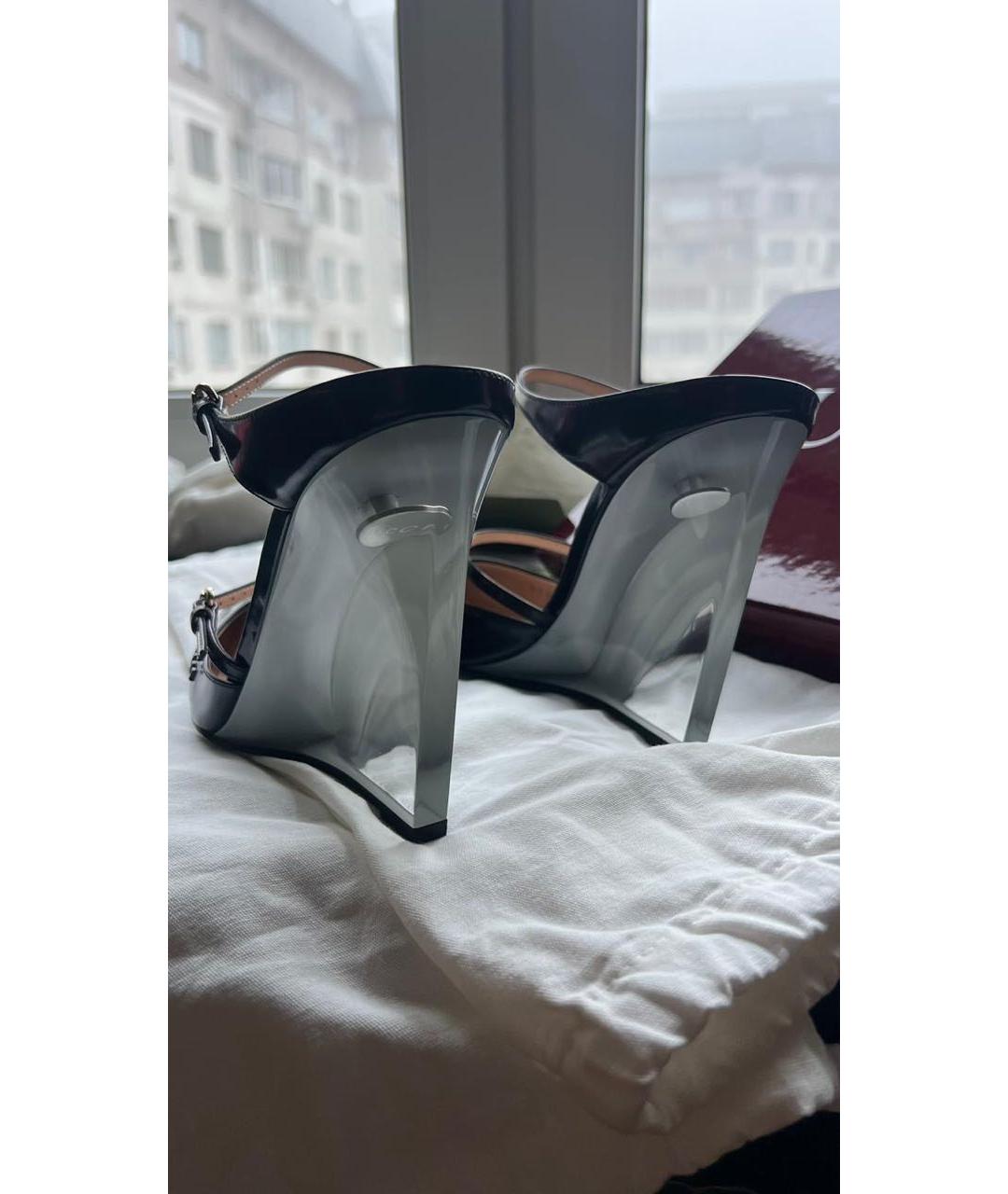 GUCCI Черные кожаные туфли, фото 4