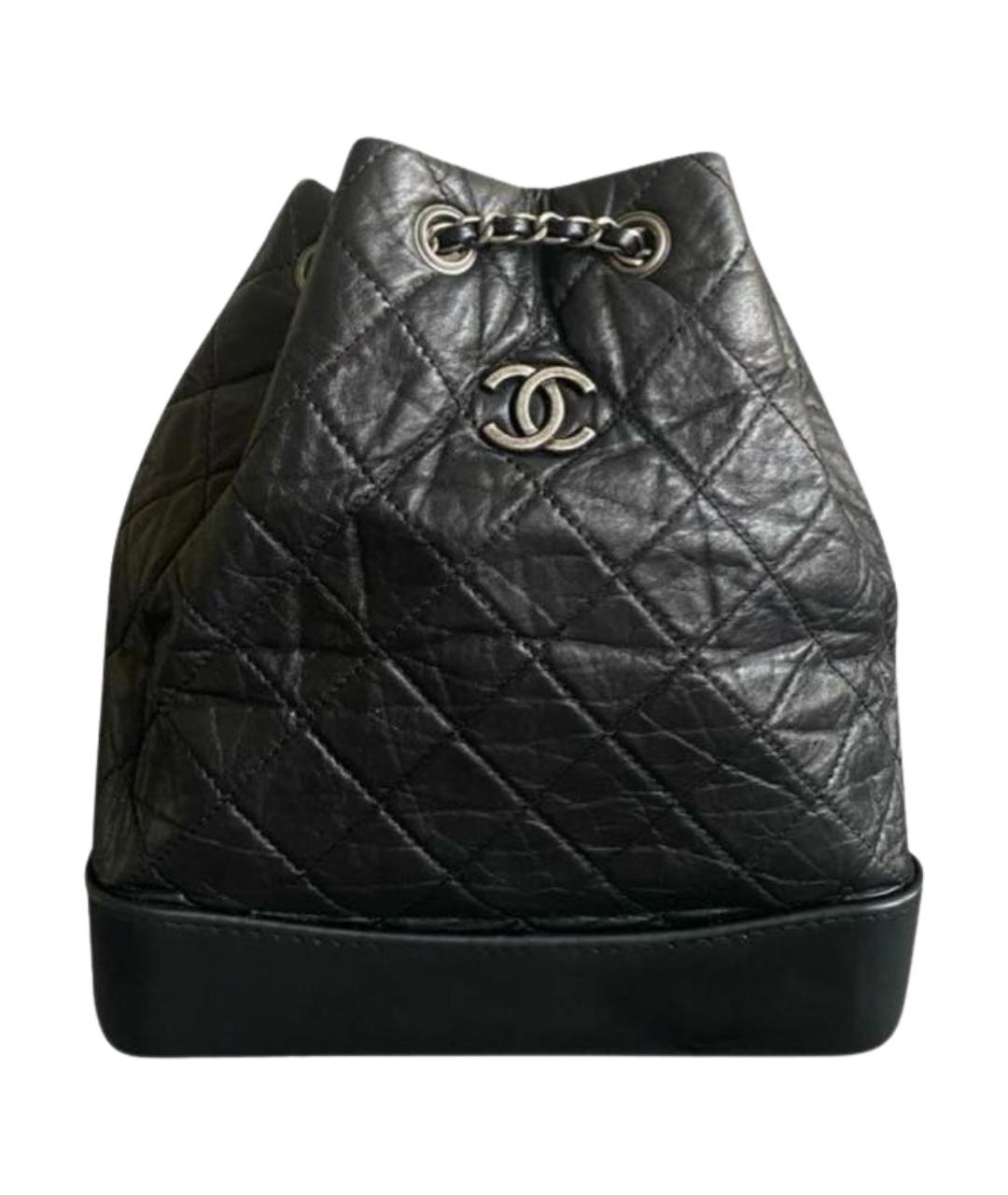 CHANEL Черный кожаный рюкзак, фото 1