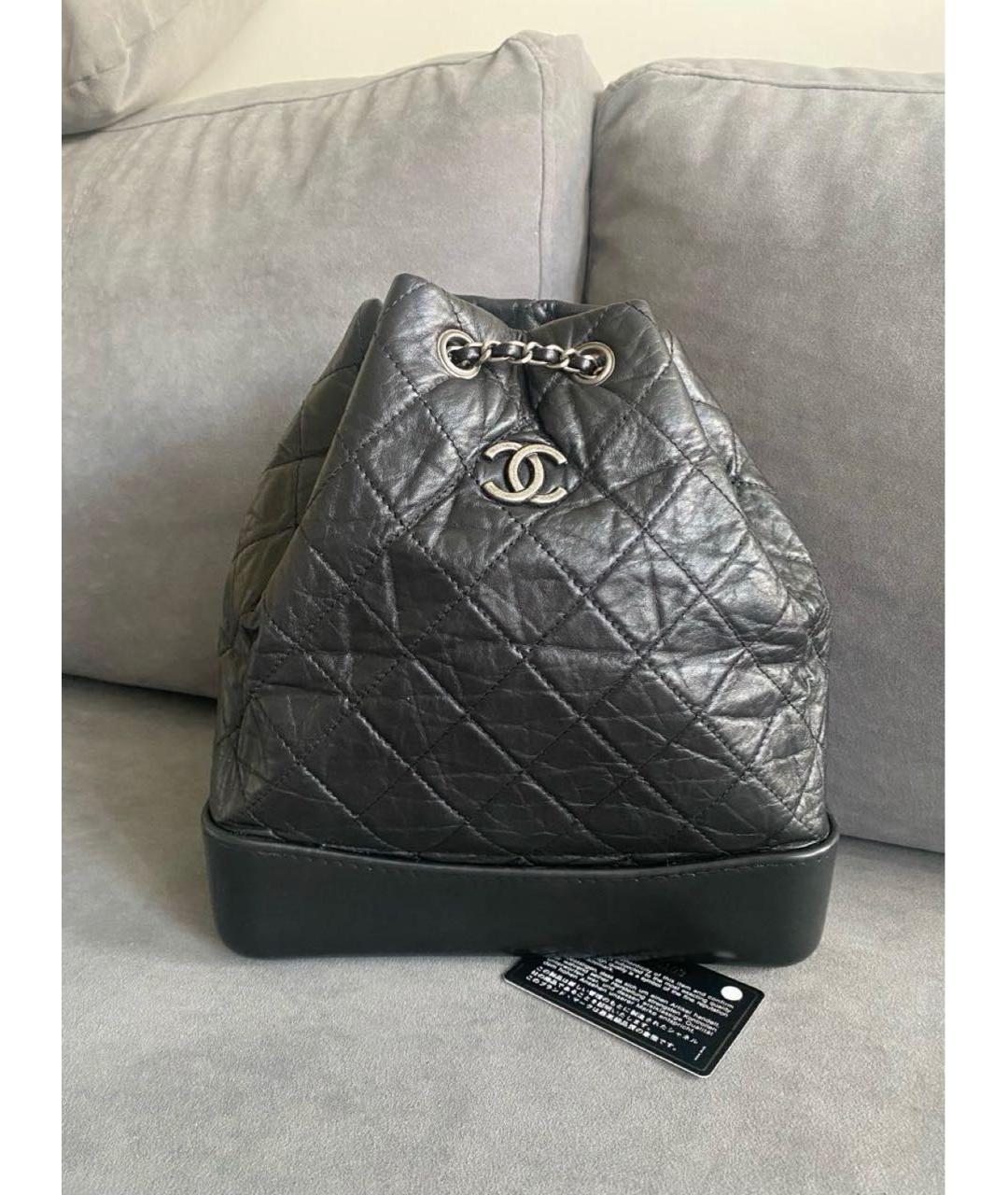 CHANEL Черный кожаный рюкзак, фото 2