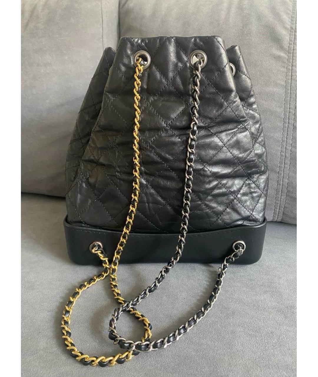 CHANEL Черный кожаный рюкзак, фото 3