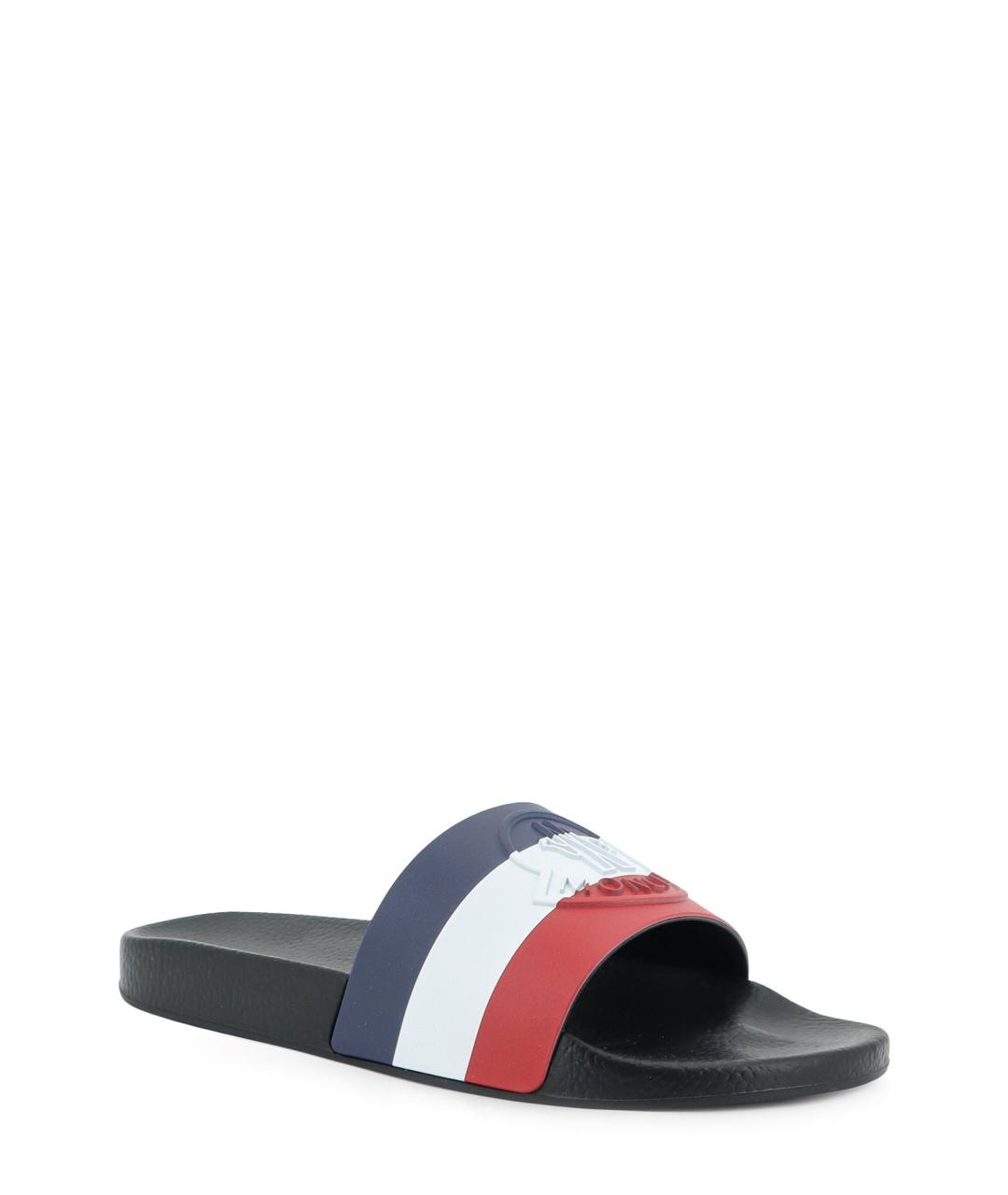MONCLER Мульти резиновые шлепанцы, фото 2