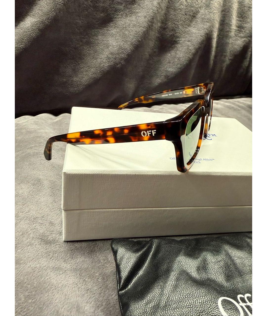 OFF-WHITE Коричневые солнцезащитные очки, фото 2