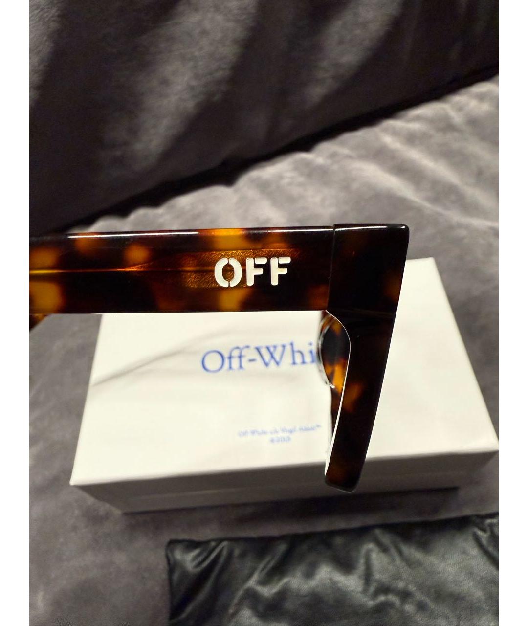 OFF-WHITE Коричневые солнцезащитные очки, фото 3