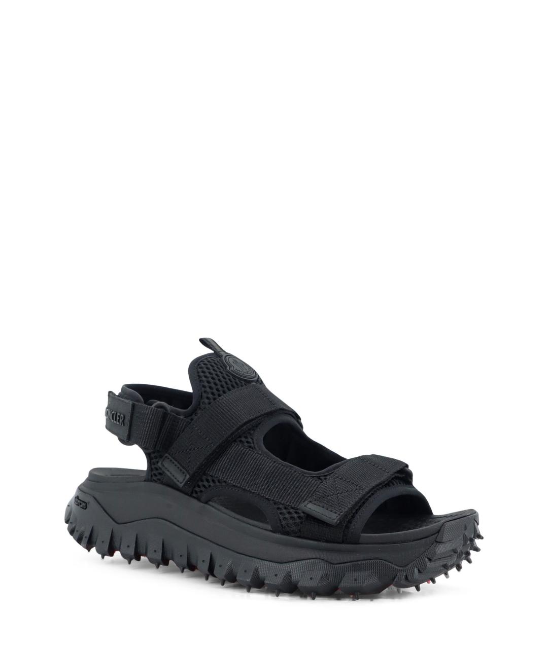 MONCLER Черные текстильные сандалии, фото 2