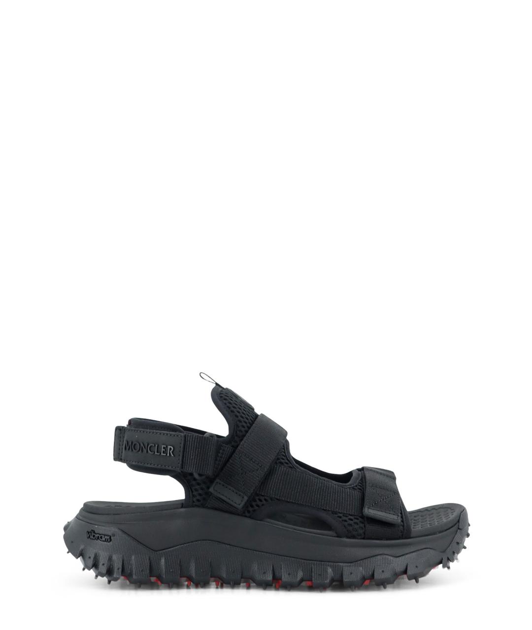 MONCLER Черные текстильные сандалии, фото 1