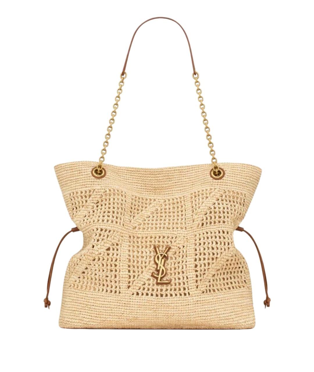 SAINT LAURENT Бежевая пляжная сумка, фото 1