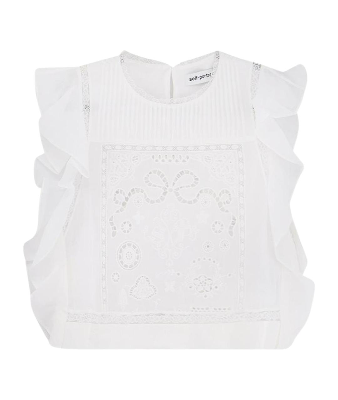 SELF-PORTRAIT Белая футболка, фото 1