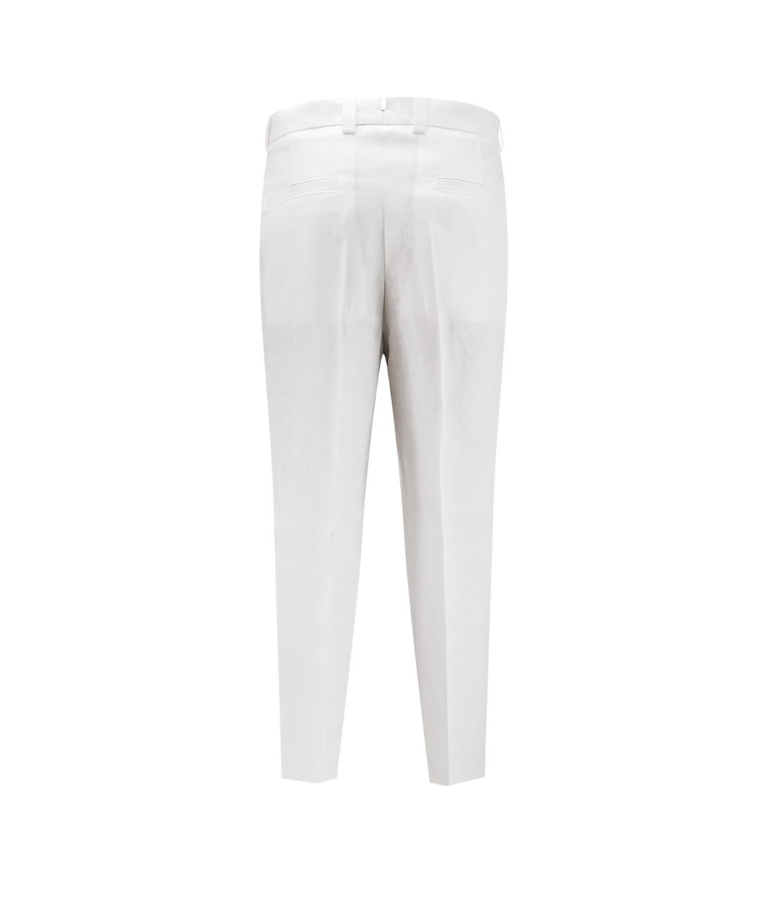 HUGO BOSS Белые льняные классические брюки, фото 2