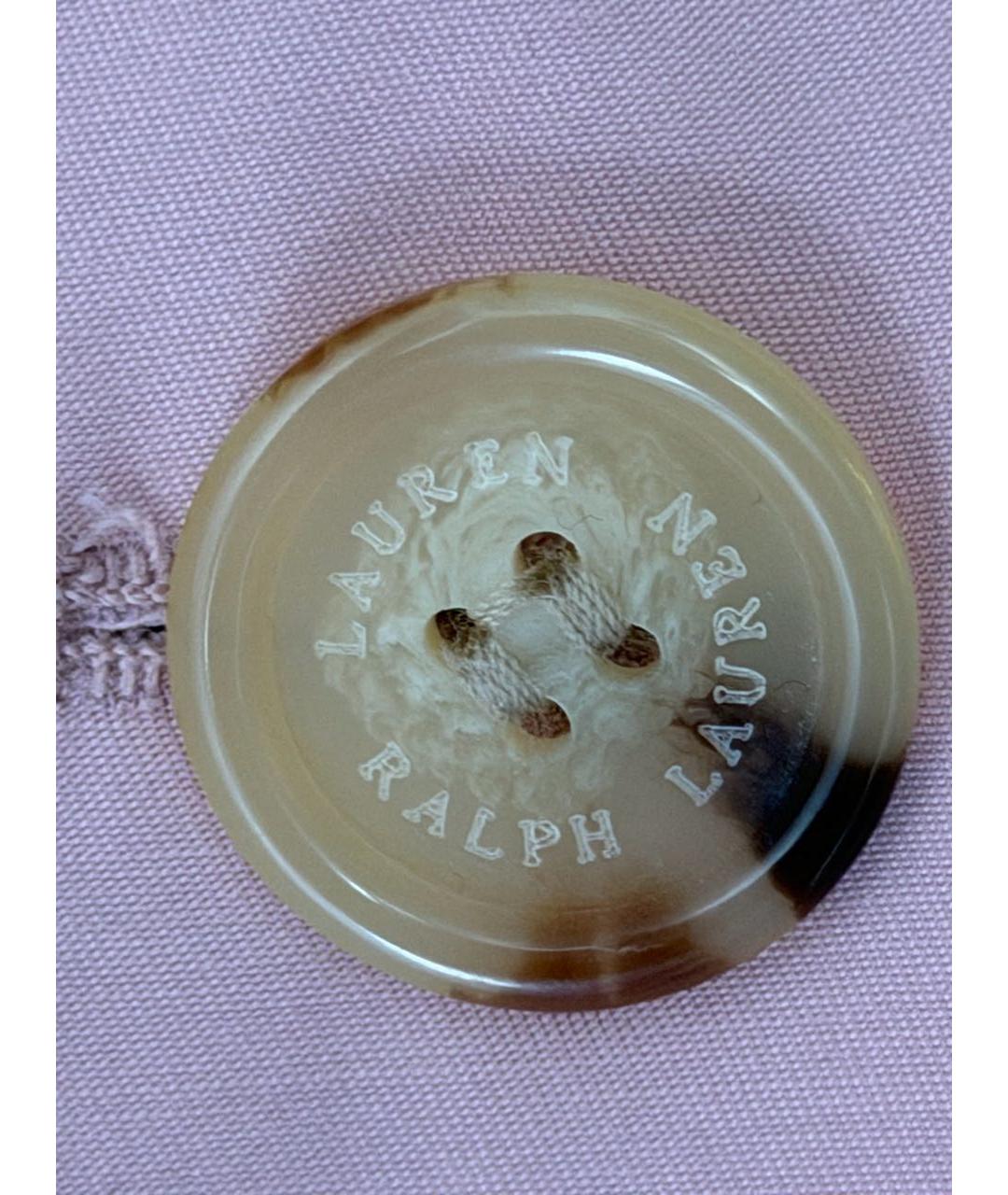 RALPH LAUREN Розовый хлопковый тренч/плащ, фото 7