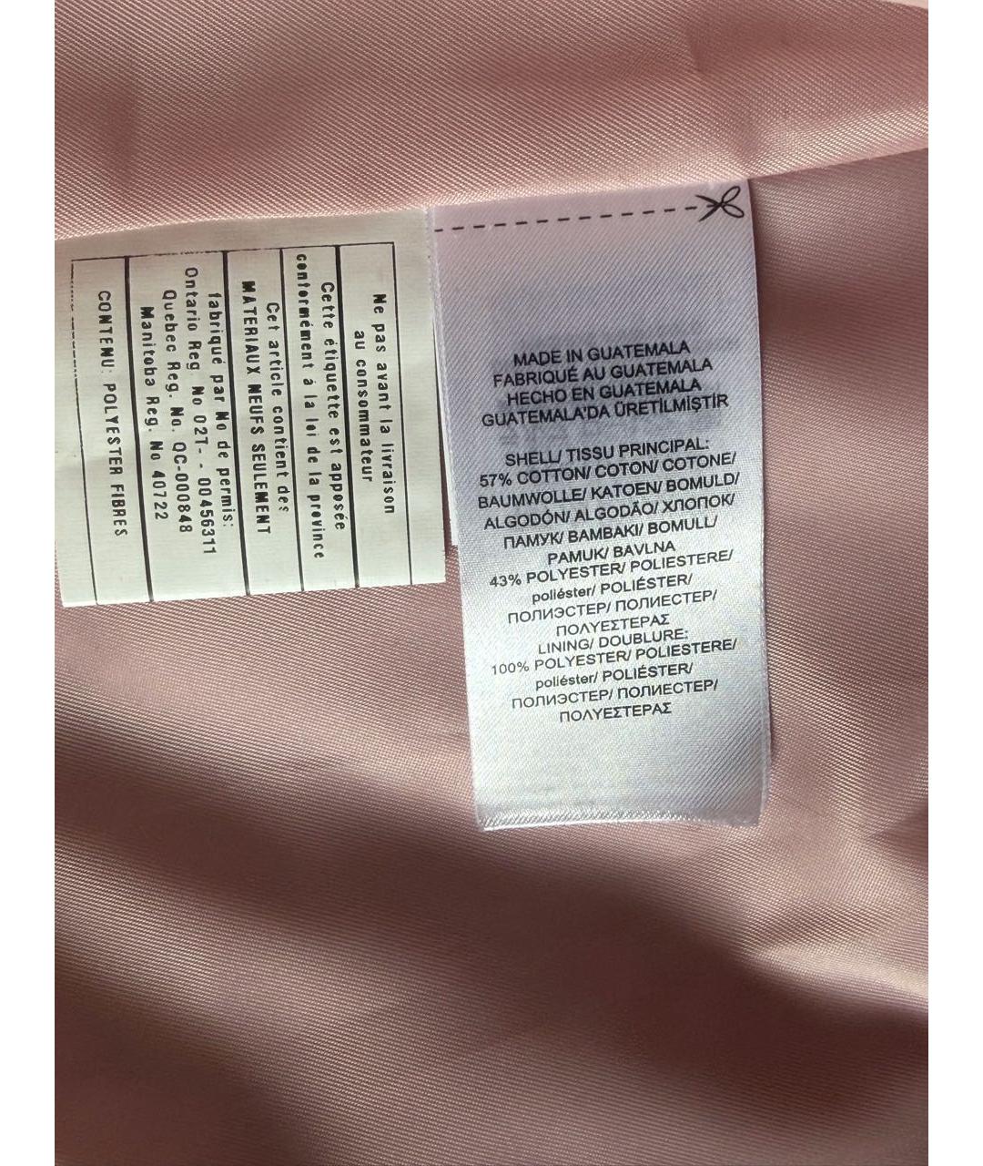 RALPH LAUREN Розовый хлопковый тренч/плащ, фото 6