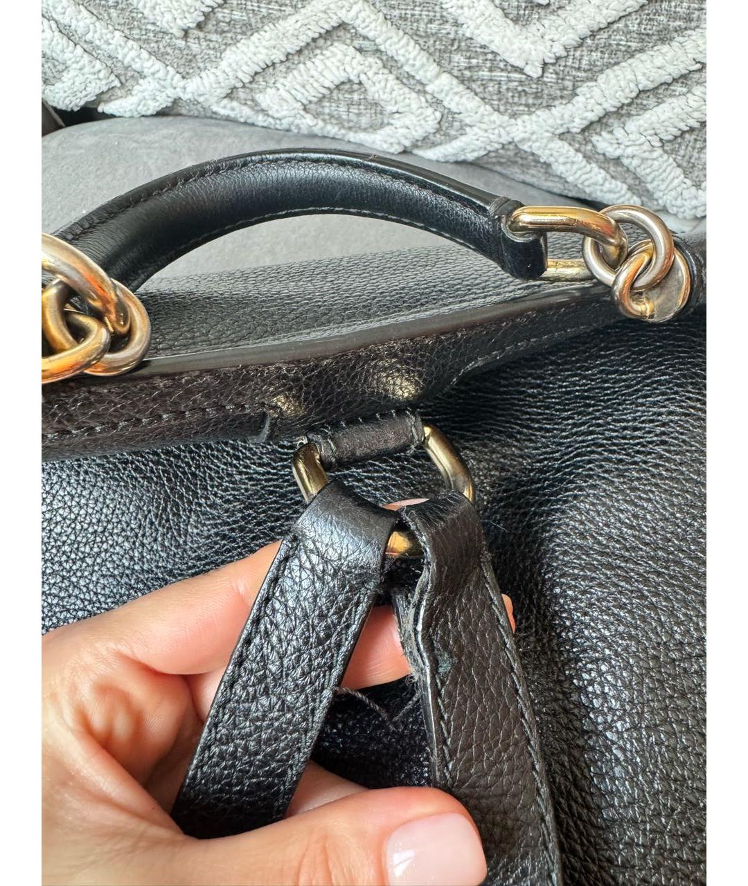 DOLCE&GABBANA Черный кожаный рюкзак, фото 8