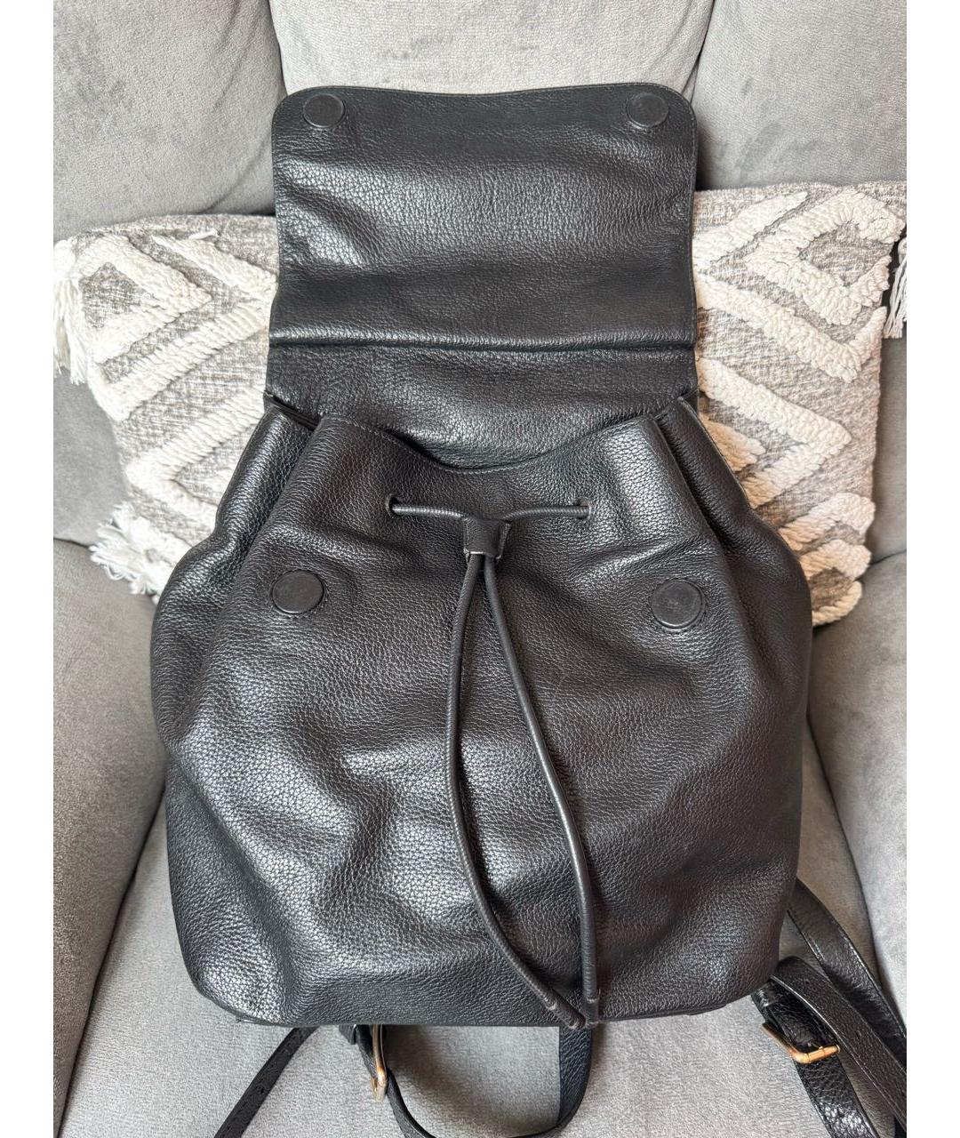 DOLCE&GABBANA Черный кожаный рюкзак, фото 2
