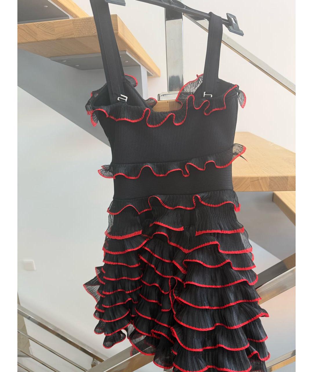 ALEXANDER MCQUEEN Мульти полиэстеровое платье, фото 2