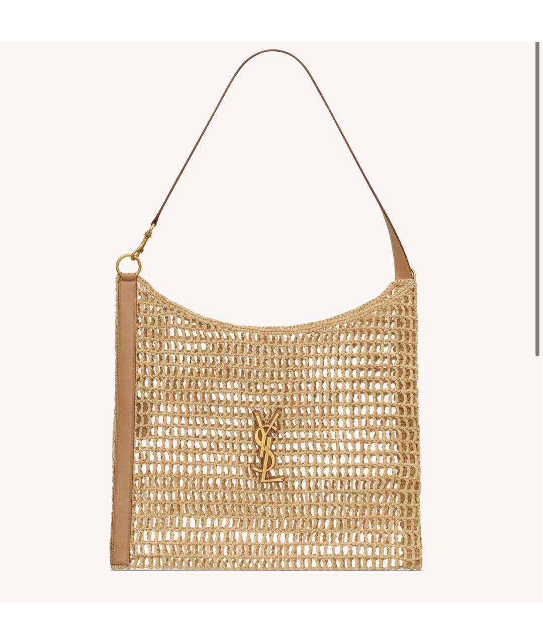 SAINT LAURENT Бежевая пляжная сумка, фото 4