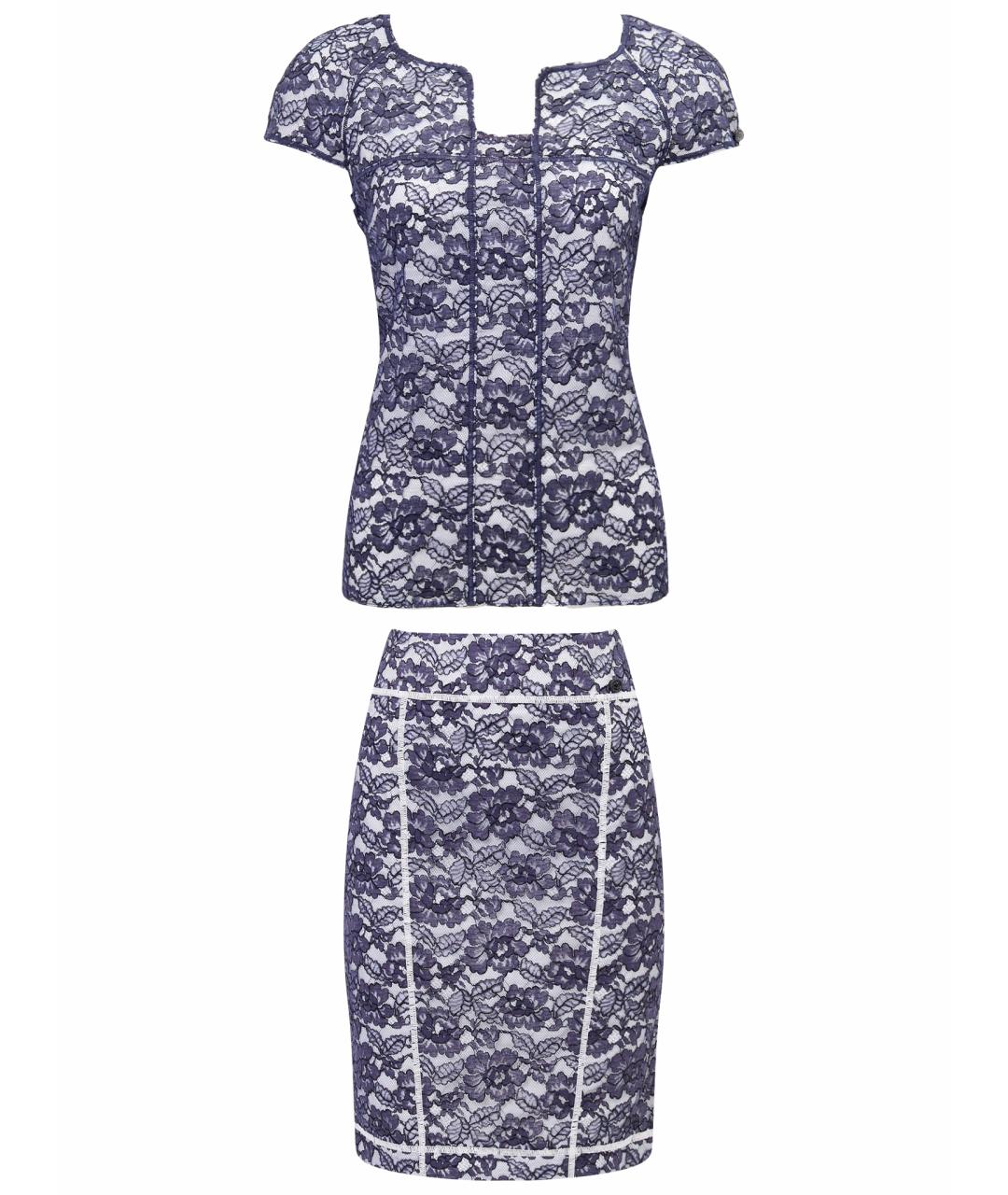 CHANEL Белый хлопковый костюм с юбками, фото 1