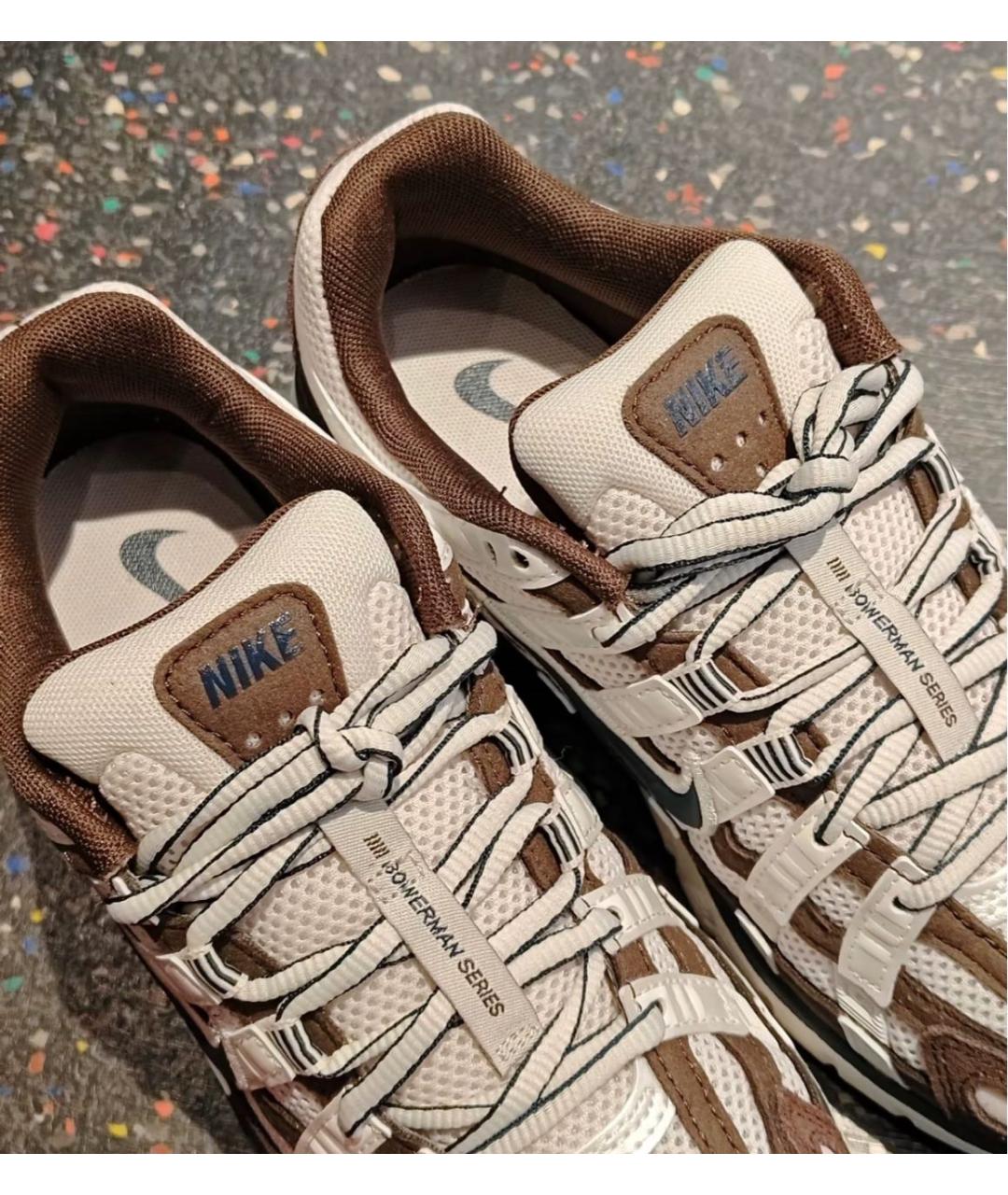 NIKE Коричневые замшевые низкие кроссовки / кеды, фото 8