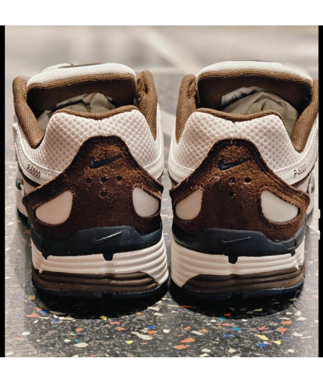 NIKE Коричневые замшевые низкие кроссовки / кеды, фото 5