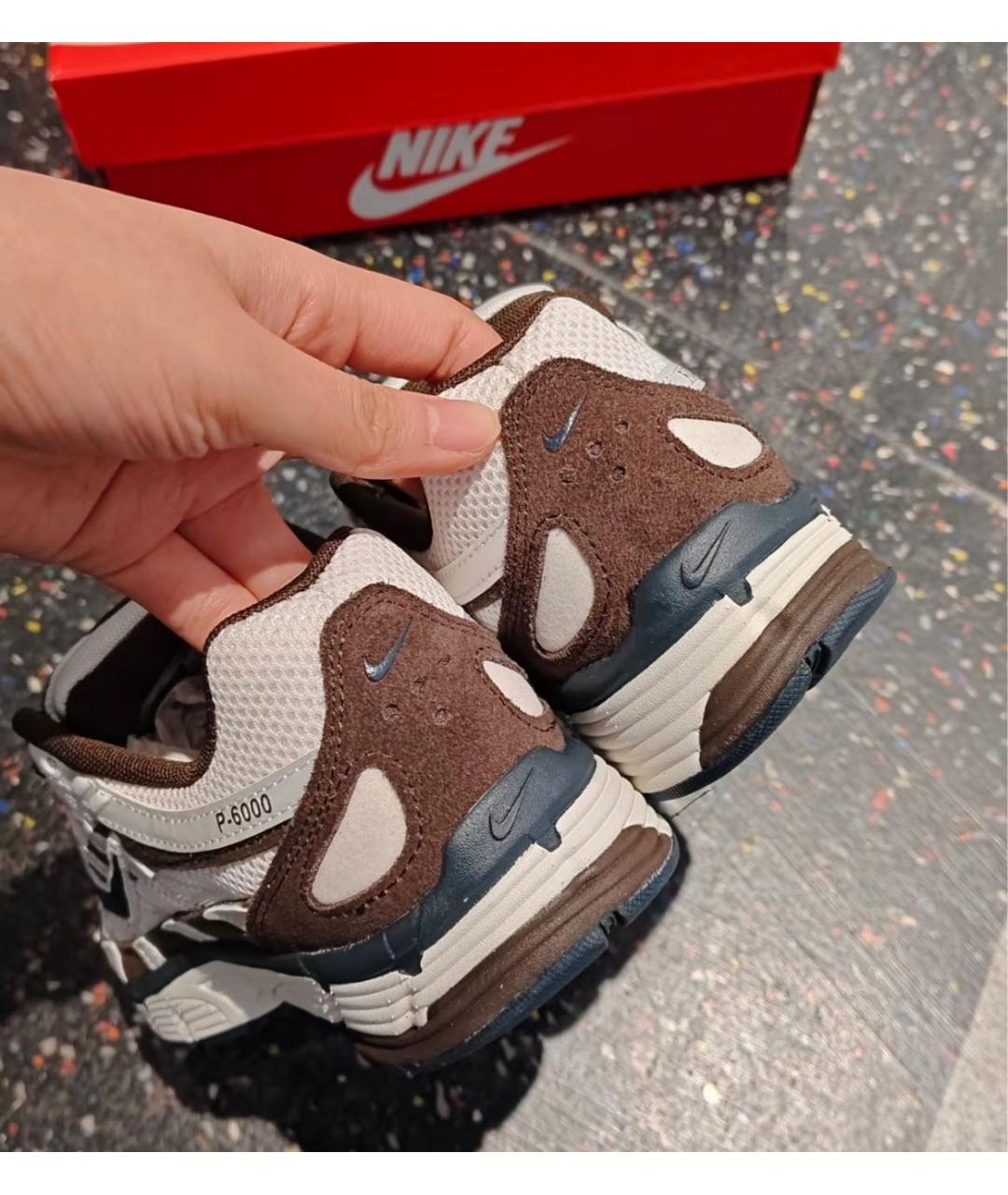 NIKE Коричневые замшевые низкие кроссовки / кеды, фото 6