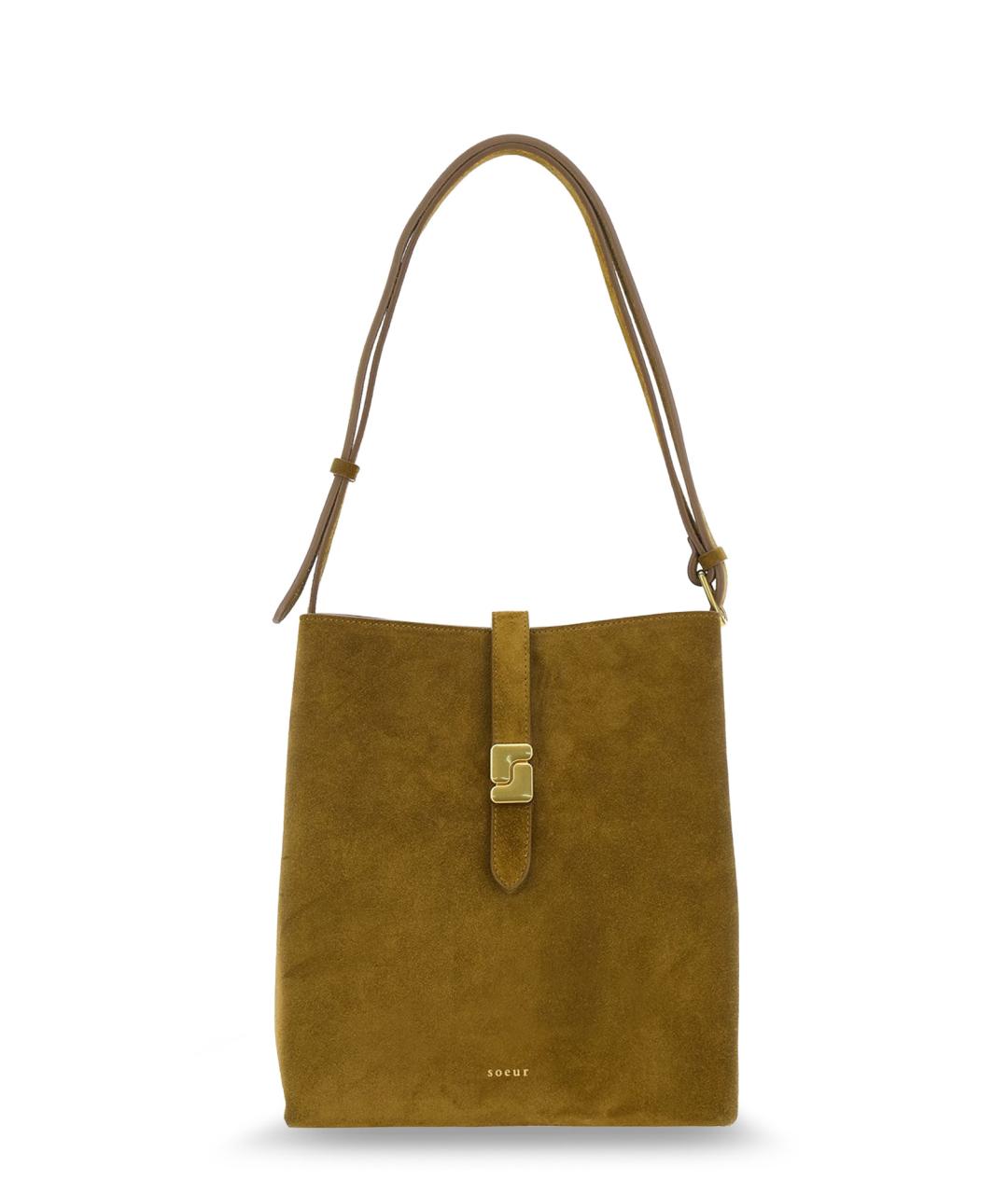 SOEUR Коричневая кожаная сумка тоут, фото 1