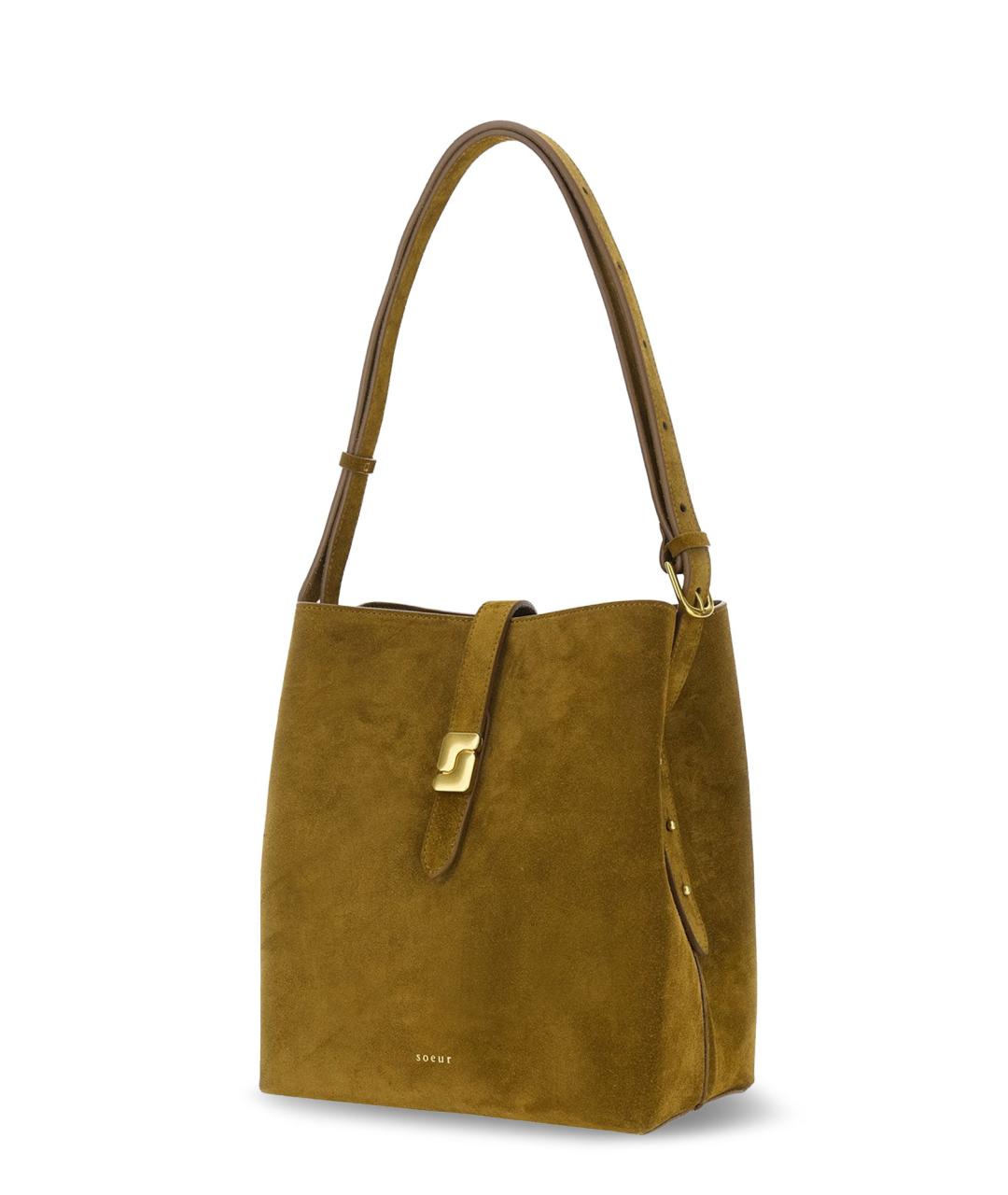 SOEUR Коричневая кожаная сумка тоут, фото 3